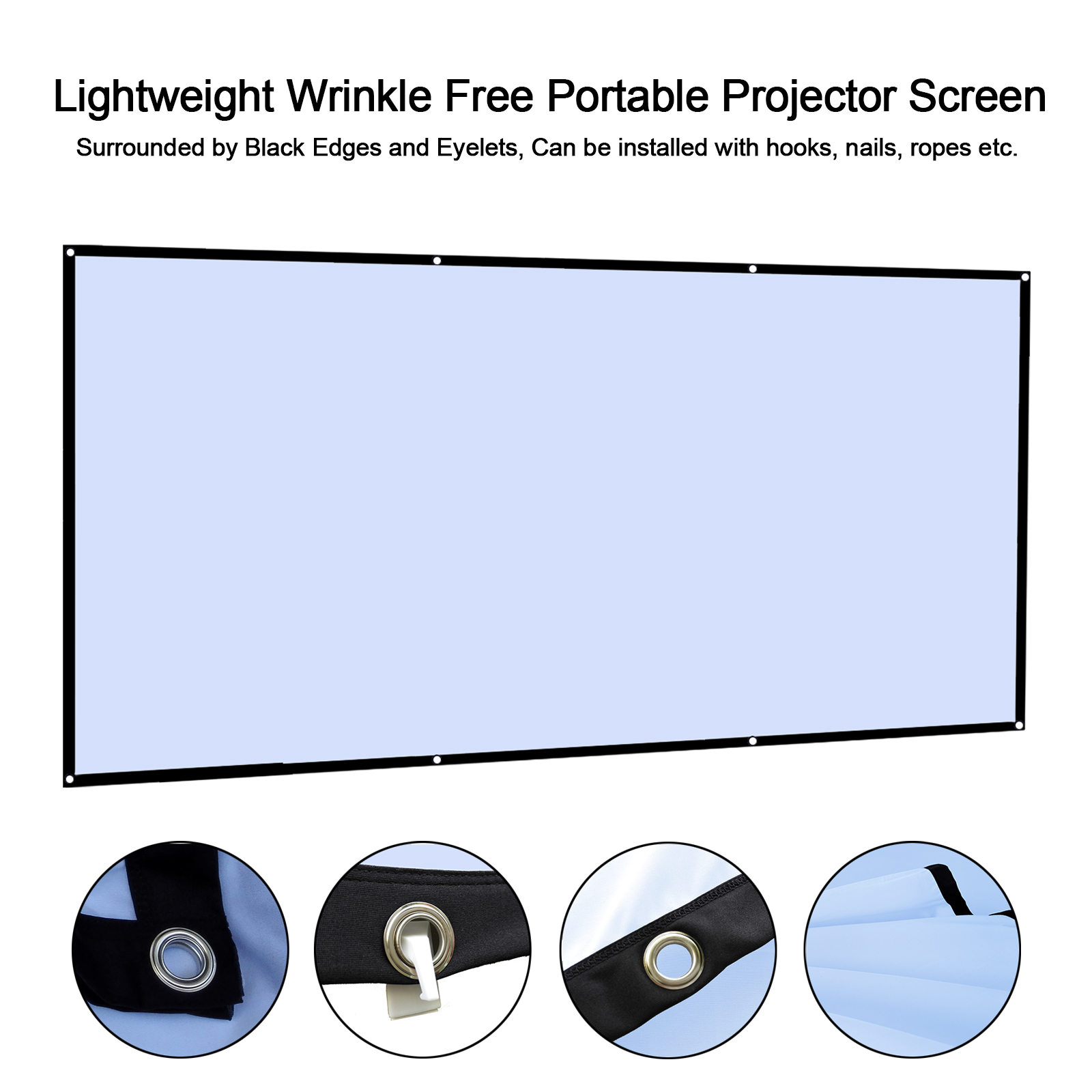 Home Cinema Projector Screen - شاشة عرض محمولة خالية من التجاعيد