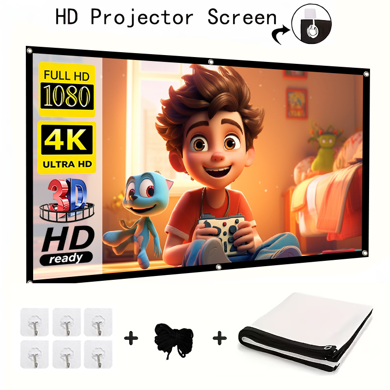 شاشة عرض محمولة، لا تحتاج إلى  - مراجعة Home Cinema Projector Screen وسعره