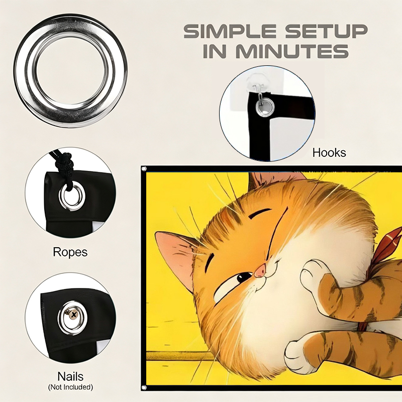 شاشة عرض محمولة، لا تحتاج إلى  - مراجعة Home Cinema Projector Screen وسعره
