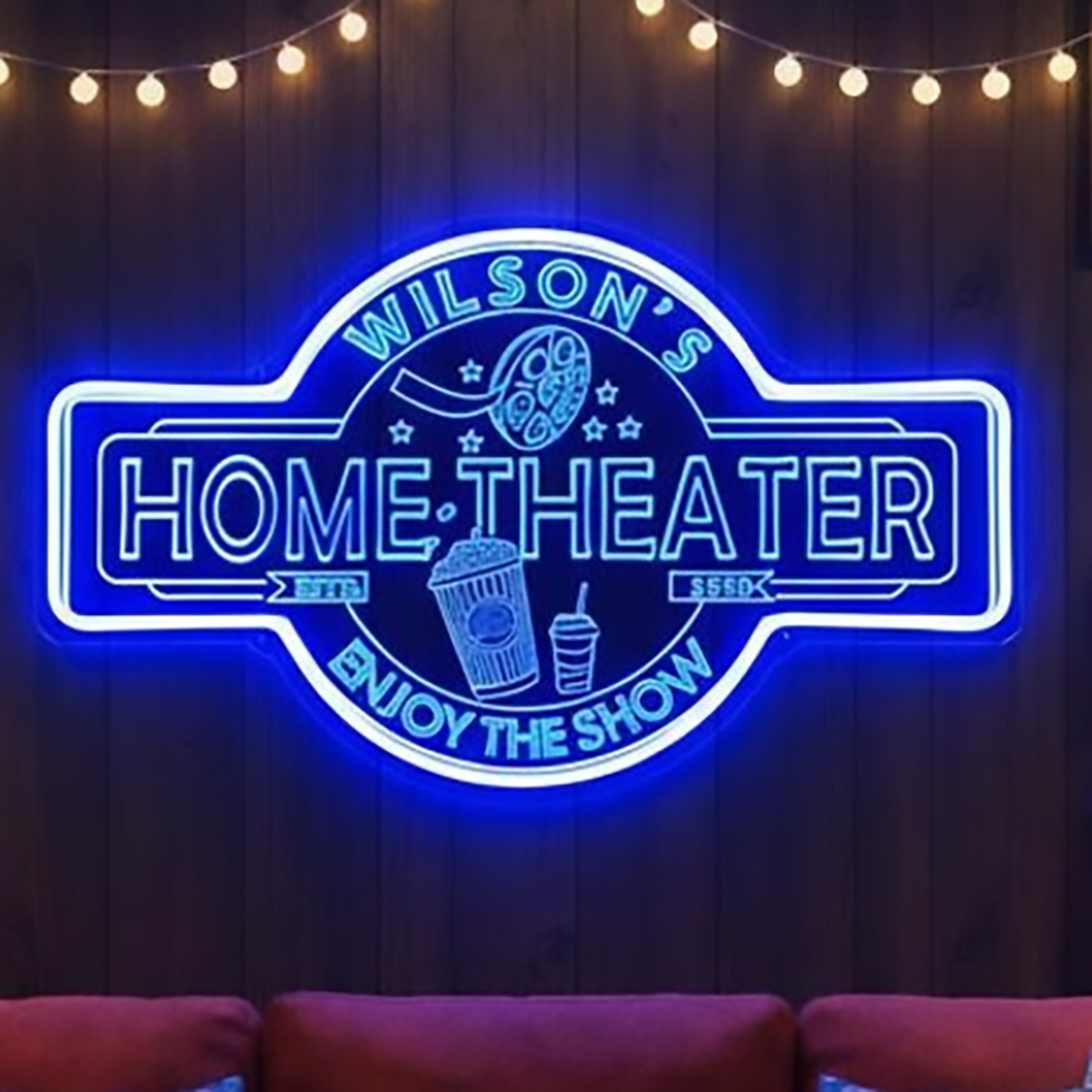 لافتة نيون مخصصة لغرفة السينما - مراجعة Home Cinema Room وسعره