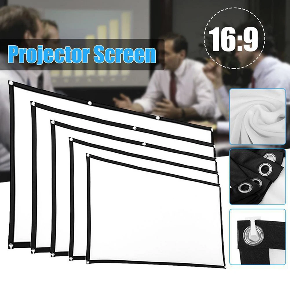ستارة عرض بسيطة بنسبة 16:9 مقا - مراجعة Home Cinema Projector Screen وسعره