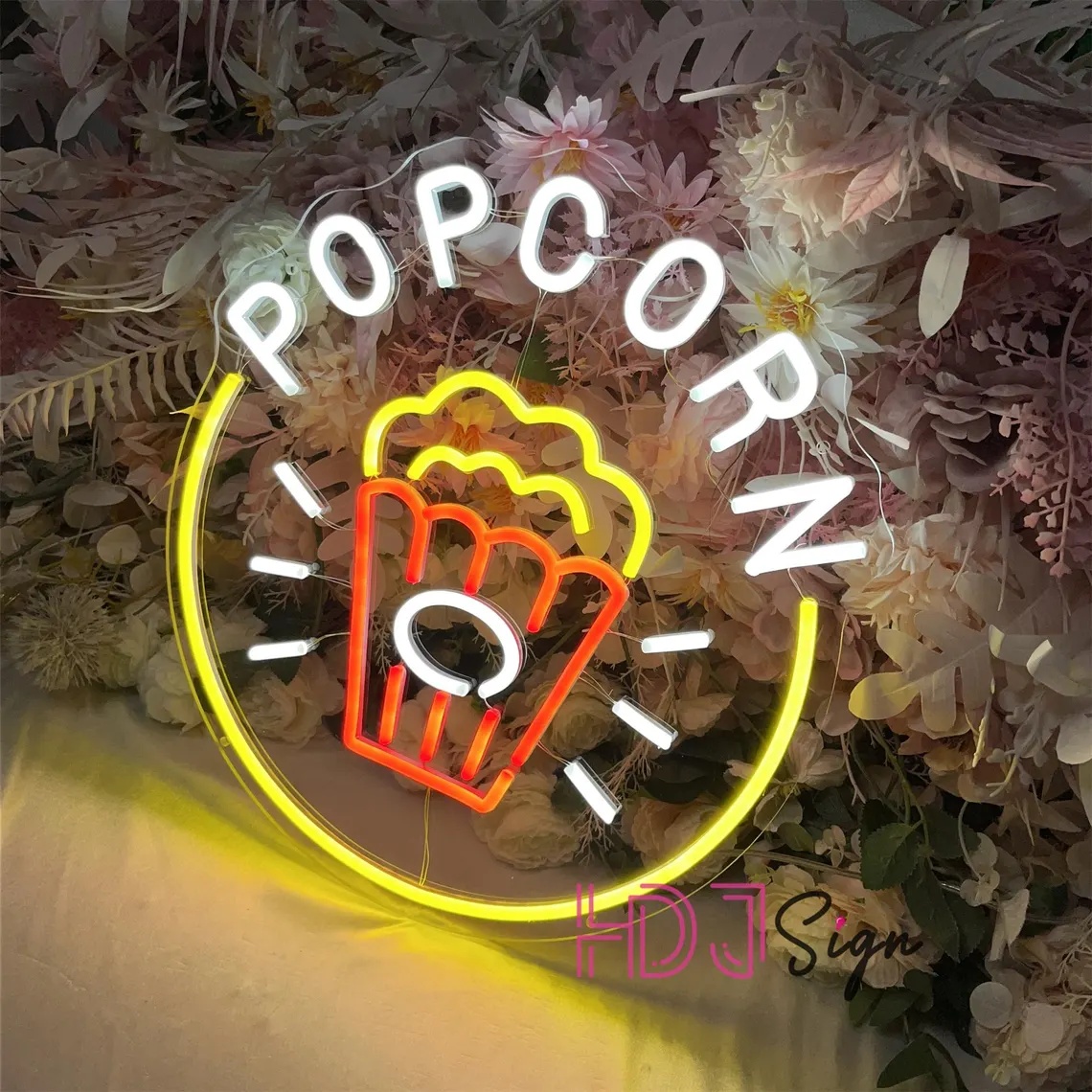 لافتة نيون LED على شكل الفشار، - مراجعة Home Cinema Food وسعره