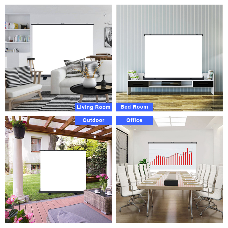 شاشة عرض محمولة قابلة للسحب 60 - مراجعة Home Cinema Projector Screen وسعره