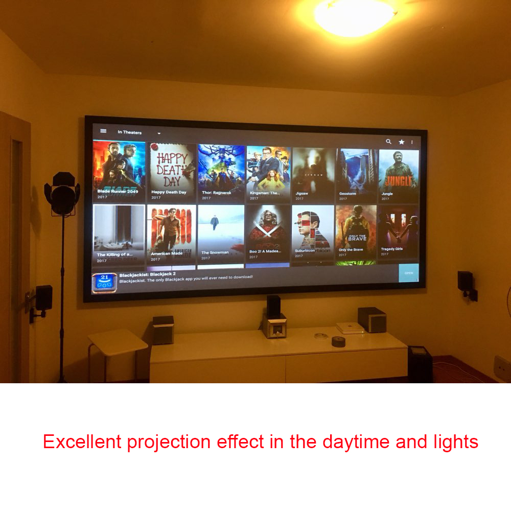 شاشة عرض Salange، شاشة عرض قما - مراجعة Home Cinema Projector Screen وسعره