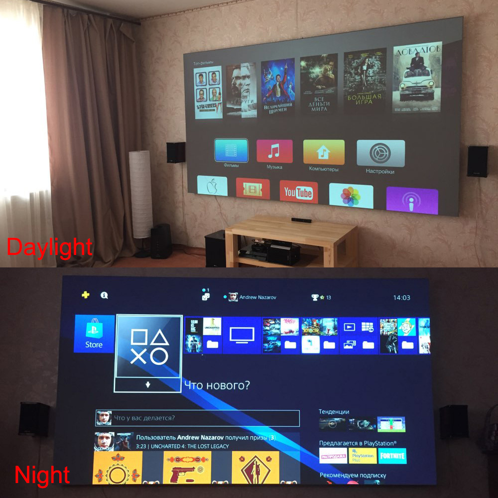 شاشة عرض Salange، شاشة عرض قما - مراجعة Home Cinema Projector Screen وسعره