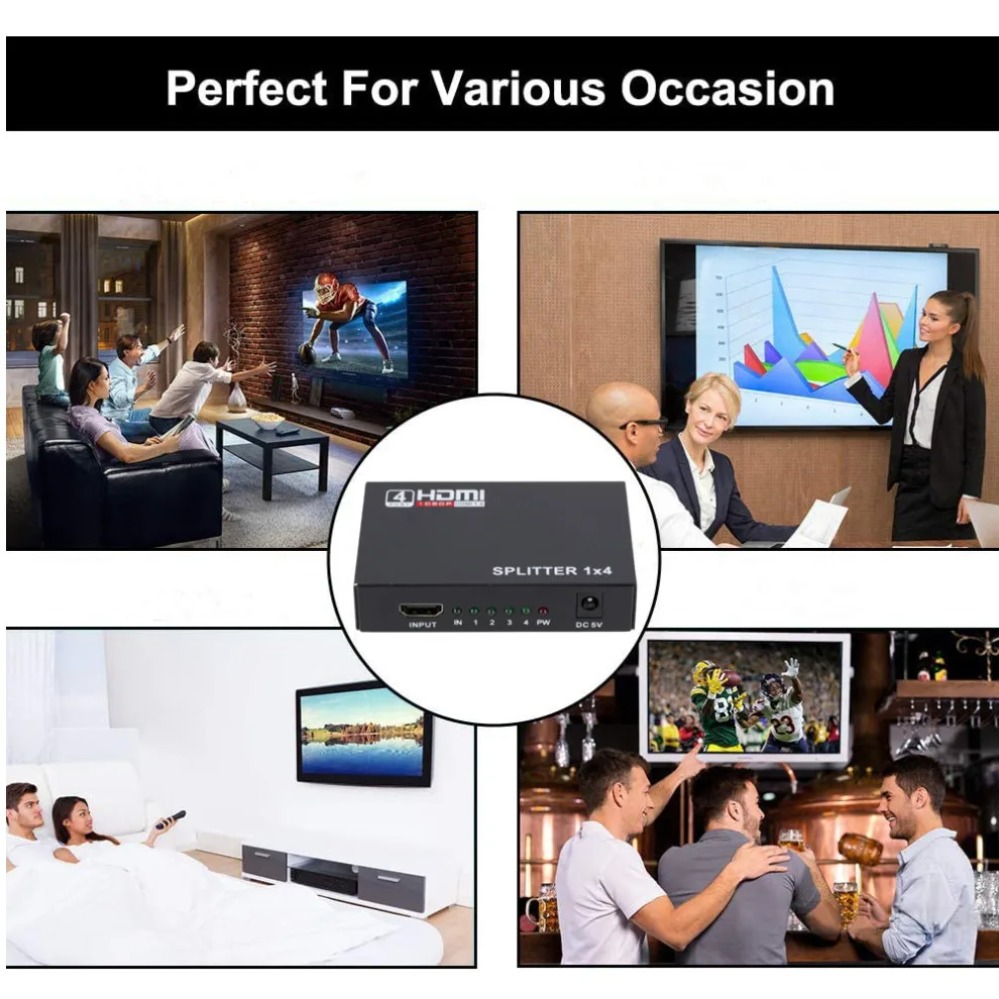 HDMI الفاصل 1 في 4 خارج HDMI م - مراجعة Home Cinema Projector Screen وسعره
