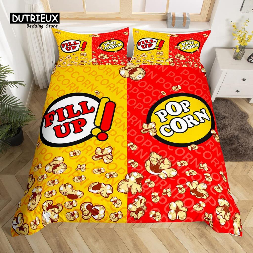 Popcorn Duvet Cover Movie Thea - مراجعة Home Cinema Food وسعره